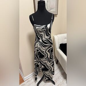 Black and White Swirl Dress